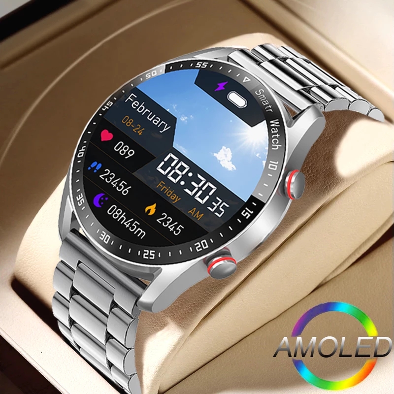 Smartwatch Custom - ECG + PPG Bluetooth 通話スマートウォッチメンズレーザー健康血圧フィットネススポーツ腕時計男性スポーツ防水スマートウォッチ +