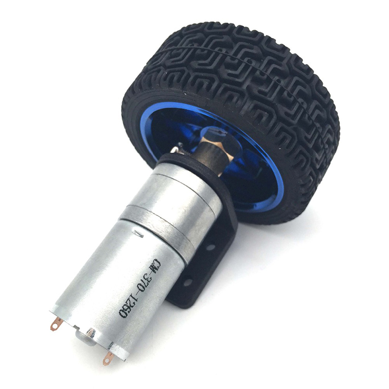 Smart Accessories - スマートカー用アクセサリー JGA25-370 25mm金属ギアモーター 65mmタイヤブラケット カップリング DC6/12/24V