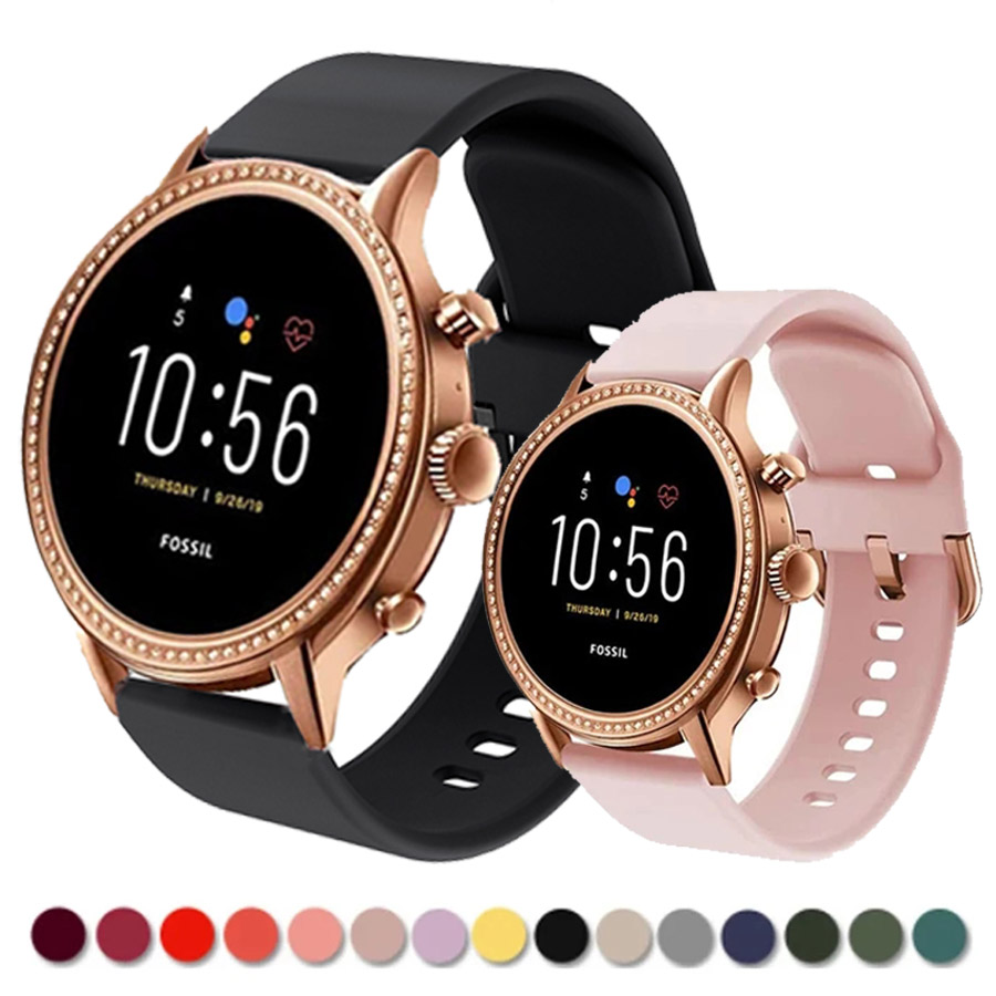 Fossil Smartwatch Accessories - シリコンストラップ Fossil 女性の世代 6 42 ミリメートルスマート時計バンドブレスレット