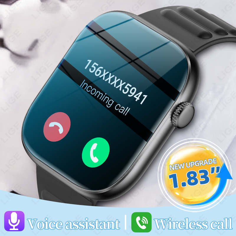 Smartwatch Custom - LIGE スマートウォッチ メンズ 1.83 インチ HD